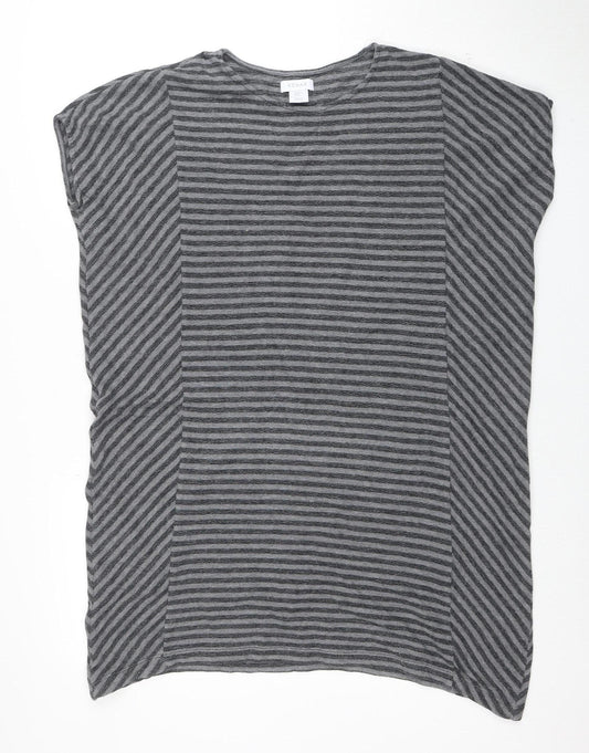 Womens UK Size M Kenar Grey Tunic Blouse