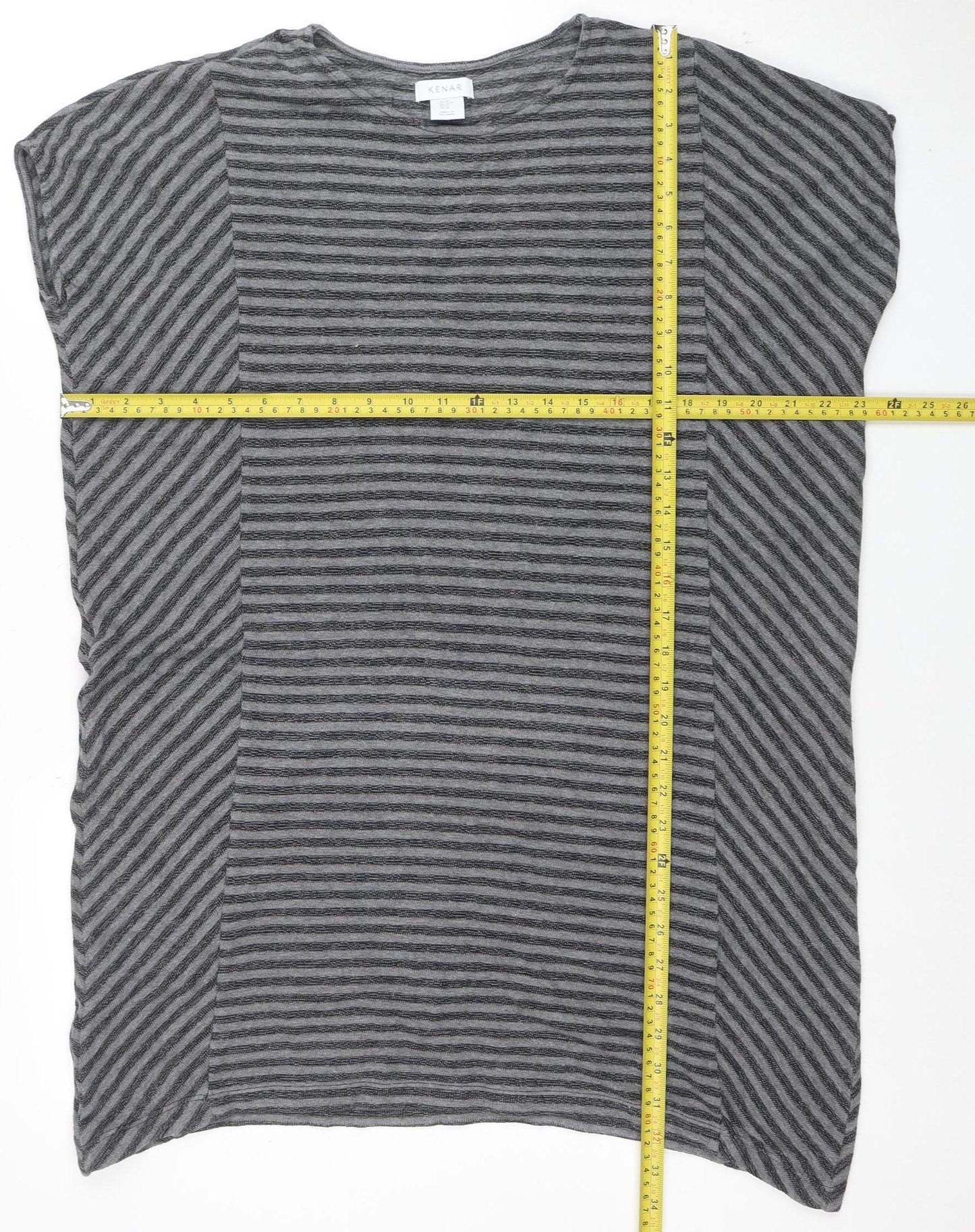 Womens UK Size M Kenar Grey Tunic Blouse