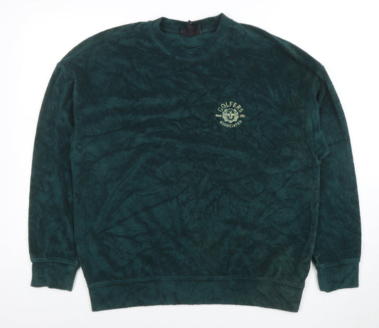 Womens UK Size L H&M Green Pullover Sweatshirt