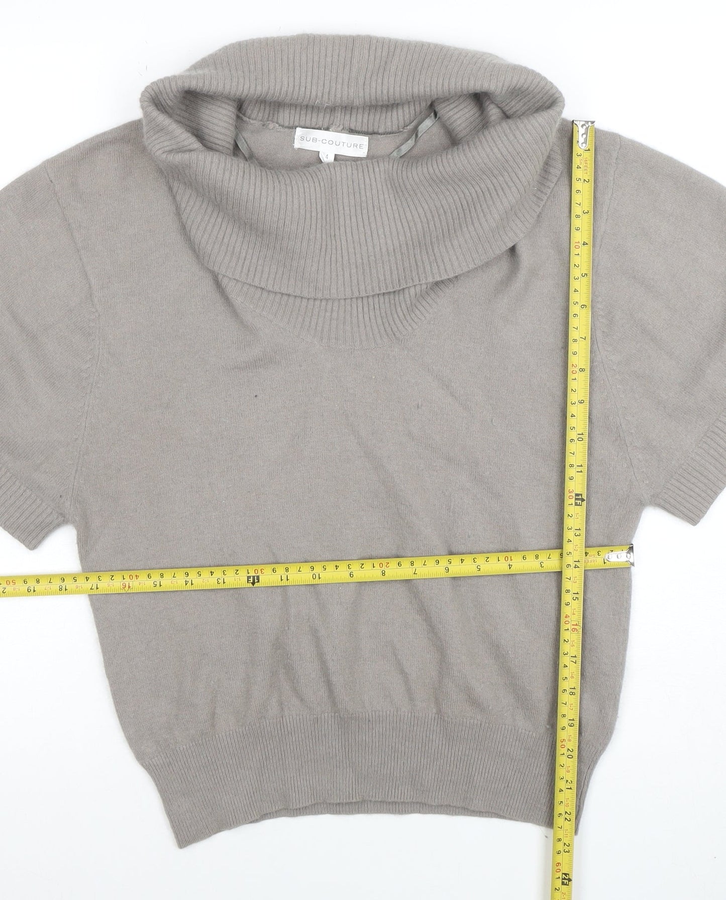 Womens UK Size 4 Sub-Couture Beige Pullover Jumper