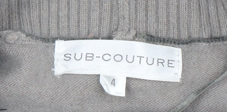 Womens UK Size 4 Sub-Couture Beige Pullover Jumper