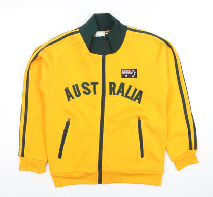 Boys UK Size 12 Years Around Australia Yellow Full Zip Sweatshirt