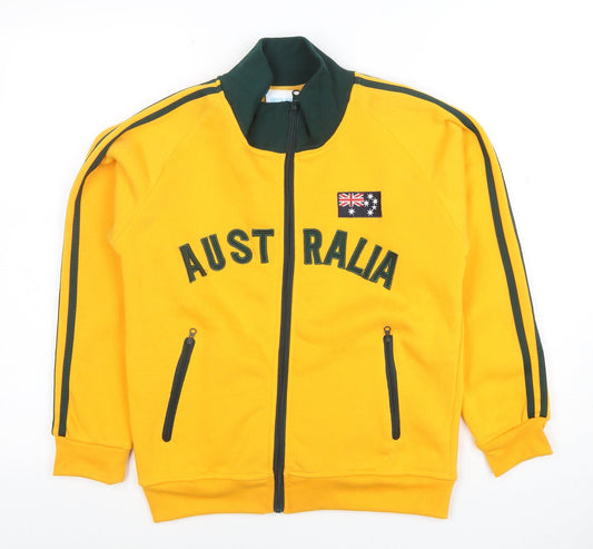 Boys UK Size 12 Years Around Australia Yellow Full Zip Sweatshirt