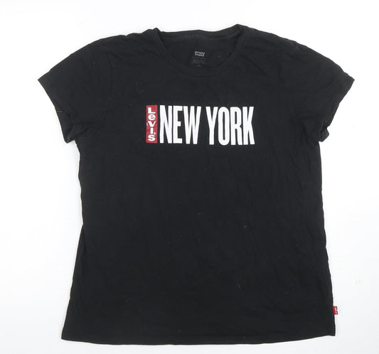 Womens UK Size L Levi's Black Basic T-Shirt