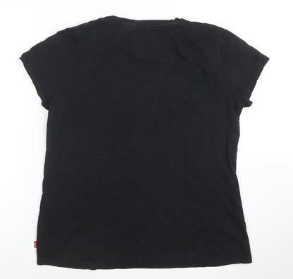 Womens UK Size L Levi's Black Basic T-Shirt