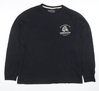 Mens UK Size L Jeep Black  T-Shirt