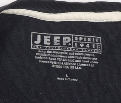 Mens UK Size L Jeep Black  T-Shirt