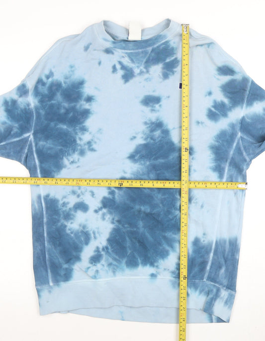 Mens UK Size M Russell Athletic Blue Pullover Sweatshirt