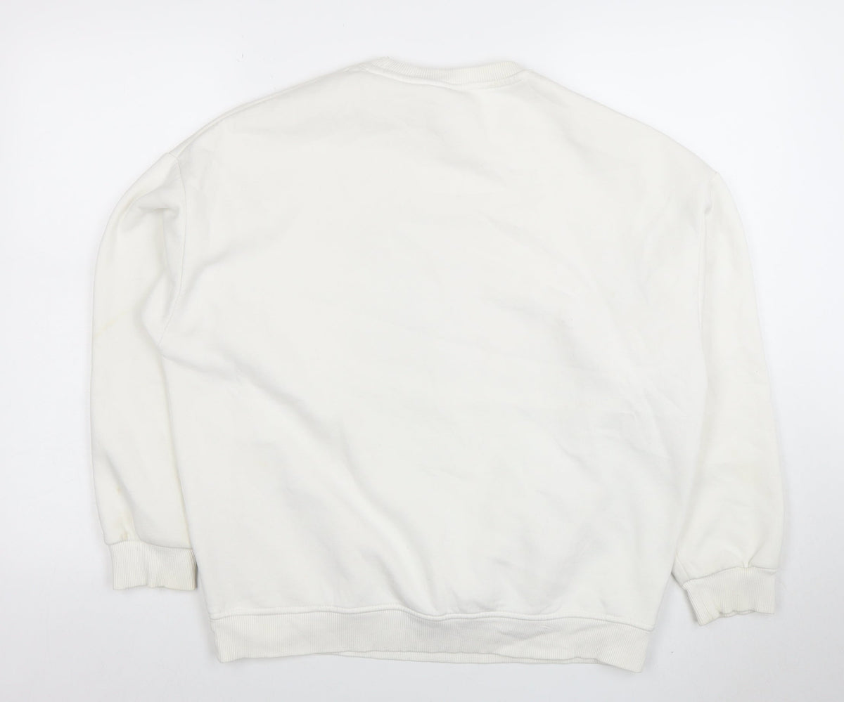 Mens UK Size XS 2Pac White Pullover Sweatshirt