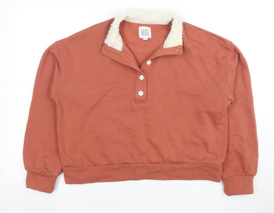Womens UK Size 12 Bath & Body Works Brown Henley Sweatshirt