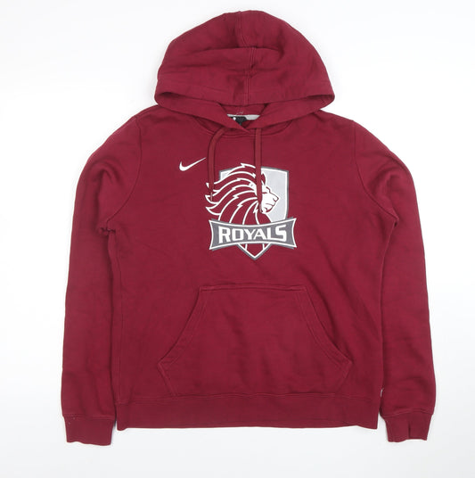 Womens UK Size S Nike Red Pullover Hoodie