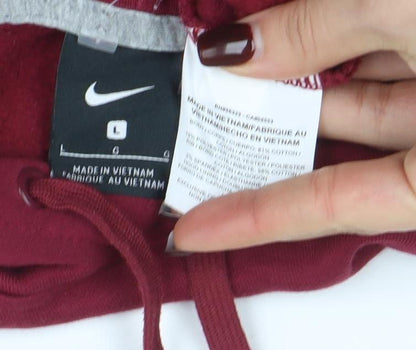 Womens UK Size S Nike Red Pullover Hoodie