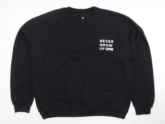 Mens UK Size 2XL LITTLE WHITE LIES Black Pullover Sweatshirt
