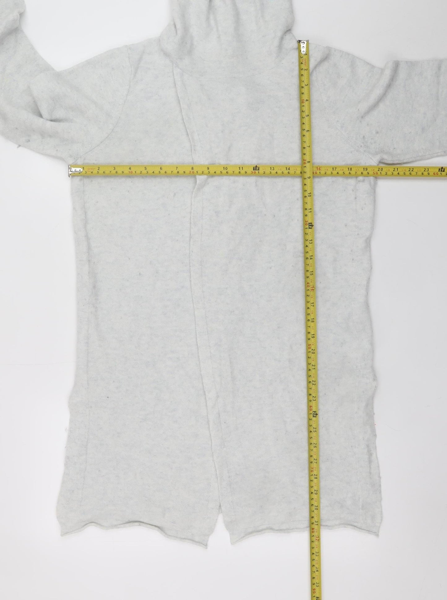 Womens UK Size M Sandwich Grey Cardigan Jumper