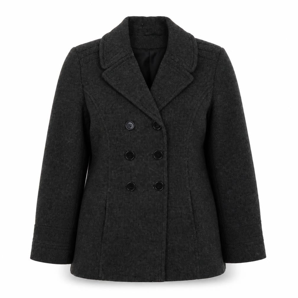 Womens UK Size 16 BHS Grey Pea Coat