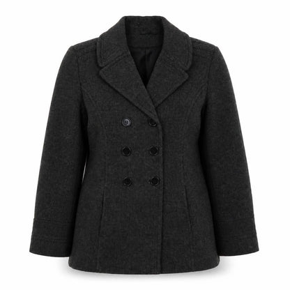 Womens UK Size 16 BHS Grey Pea Coat