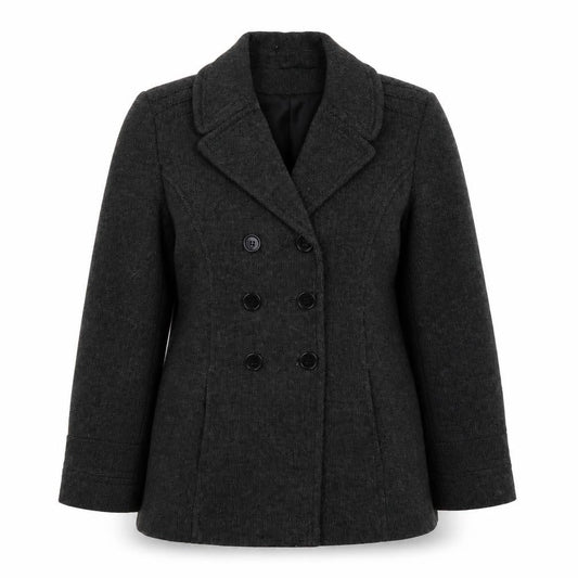 Womens UK Size 16 BHS Grey Pea Coat