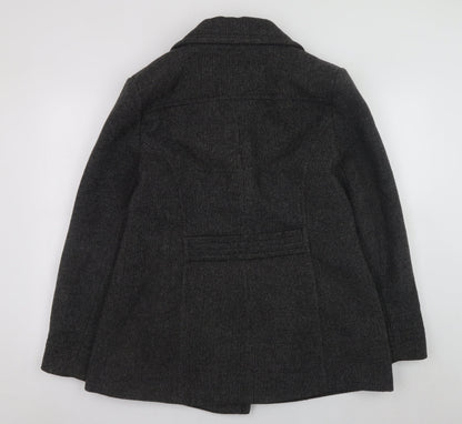 Womens UK Size 16 BHS Grey Pea Coat
