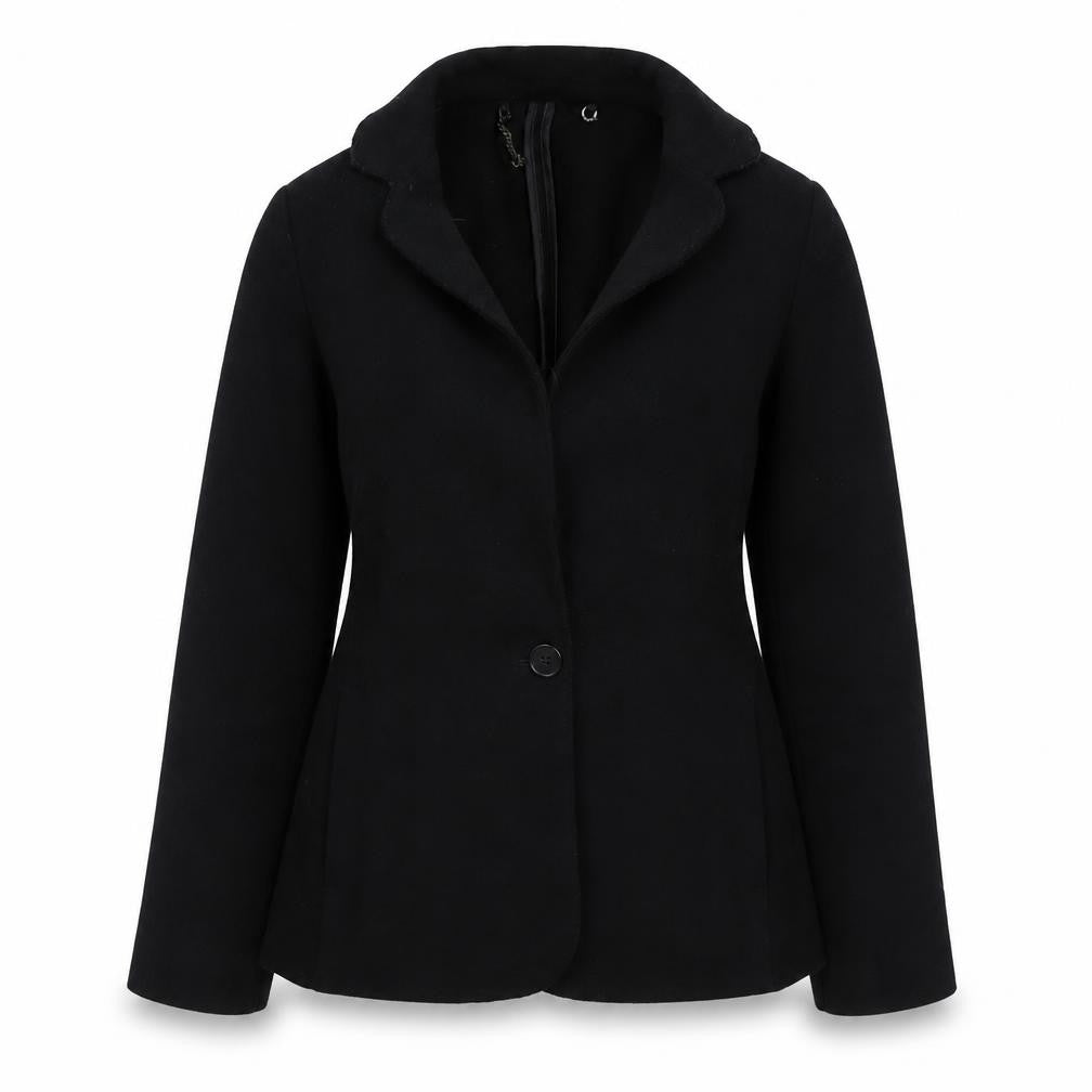 Jigsaw Women's Black Wool Blazer UK 10 Classic Short Jacket