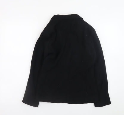 Jigsaw Women's Black Wool Blazer UK 10 Classic Short Jacket