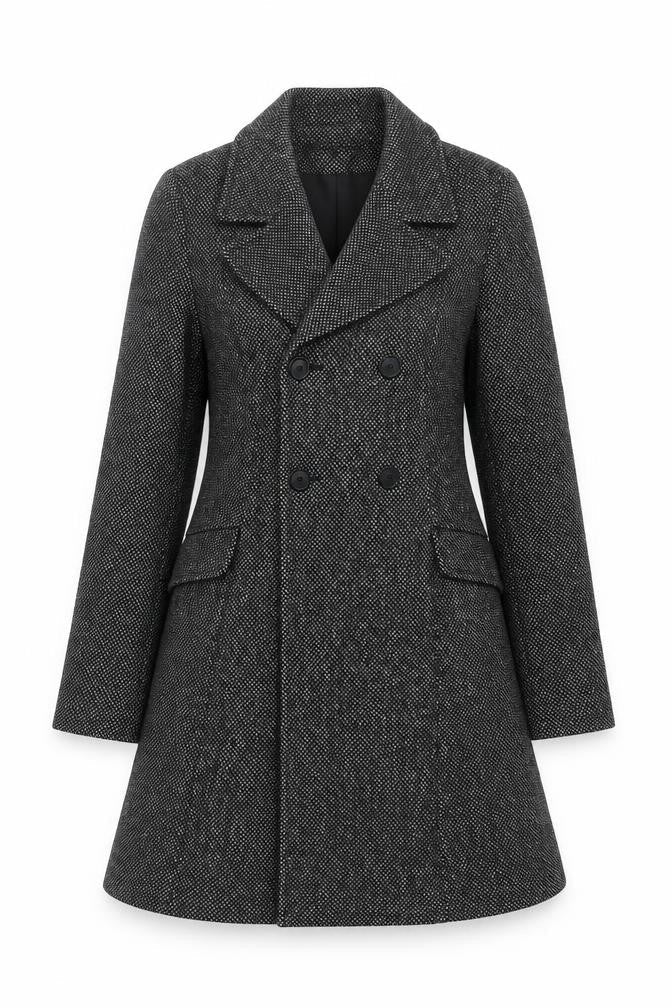 Womens UK Size 10 French Connection Black Pea Coat
