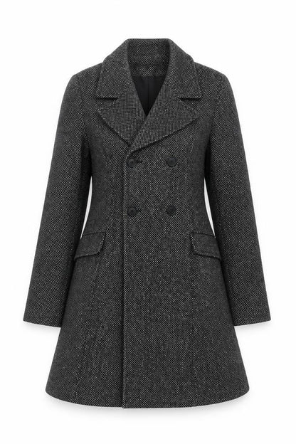 Womens UK Size 10 French Connection Black Pea Coat