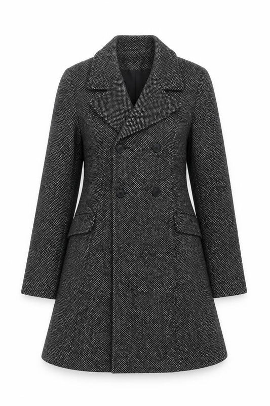 Womens UK Size 10 French Connection Black Pea Coat