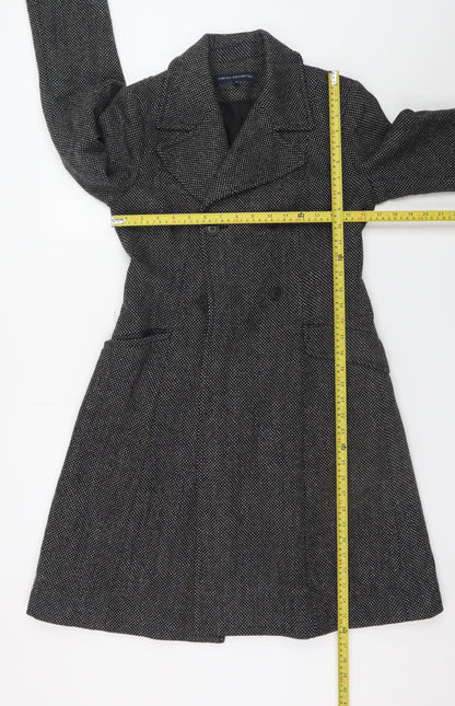 Womens UK Size 10 French Connection Black Pea Coat