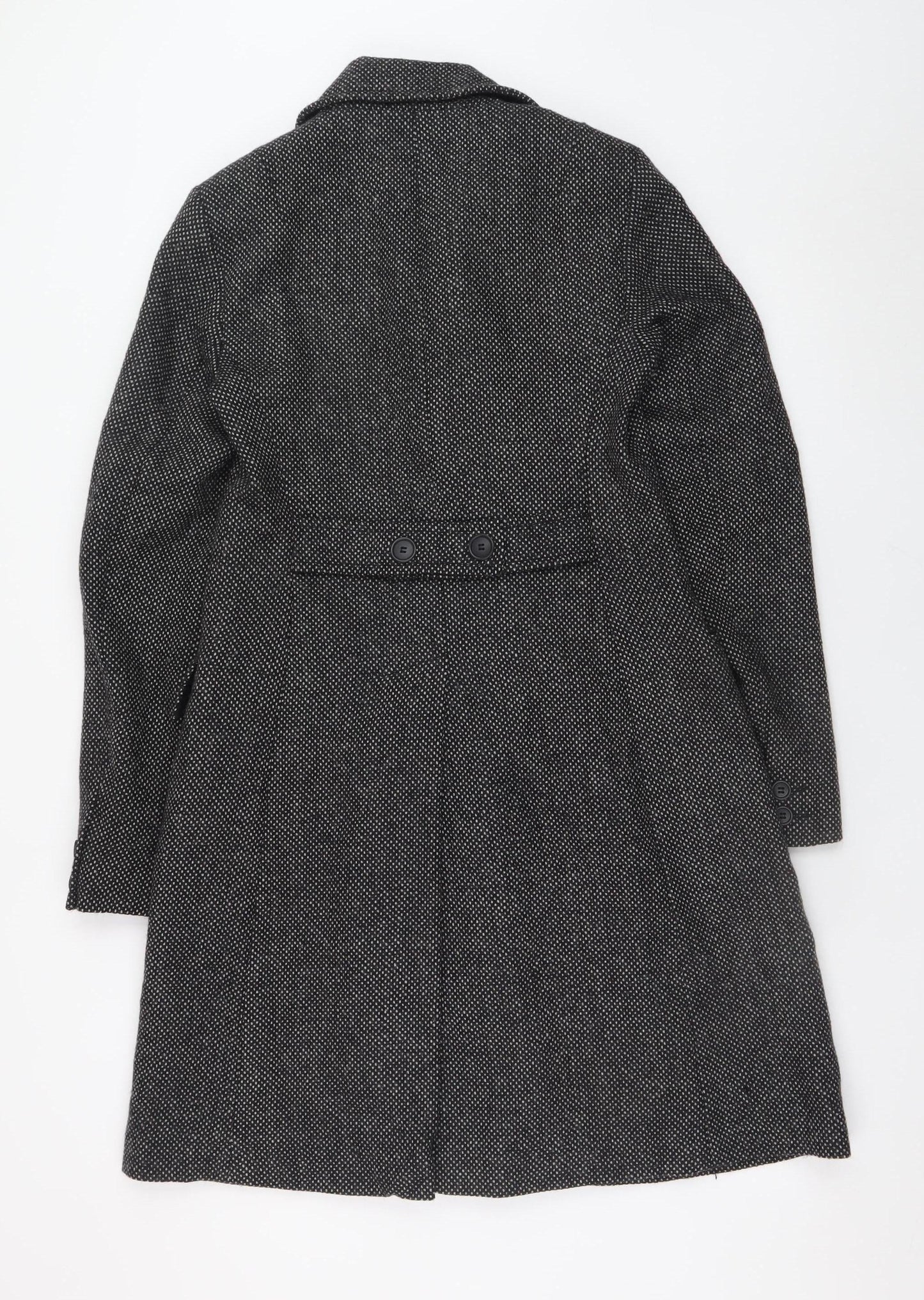 Womens UK Size 10 French Connection Black Pea Coat