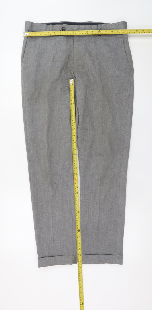 Mens UK Size 32 in NEXT Regular Fit Business Formal Grey Trousers
