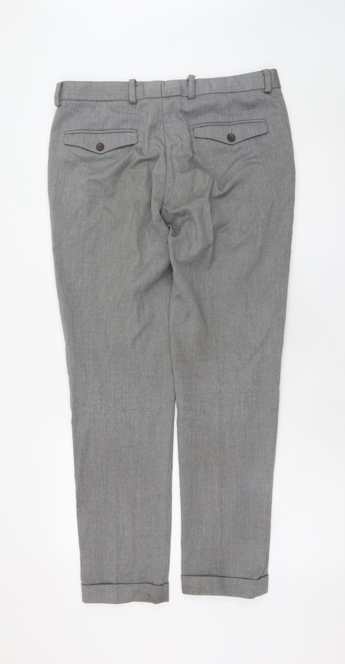 Mens UK Size 32 in NEXT Regular Fit Business Formal Grey Trousers