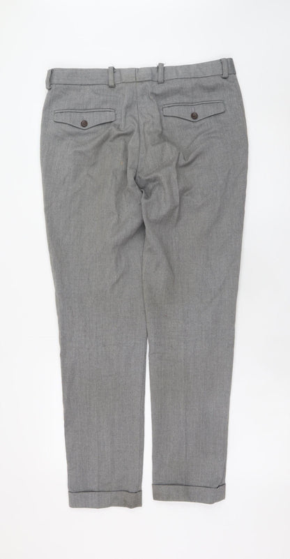 Mens UK Size 32 in NEXT Regular Fit Business Formal Grey Trousers