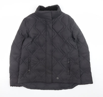 Womens UK Size 12 NEXT Black Quilted Coat
