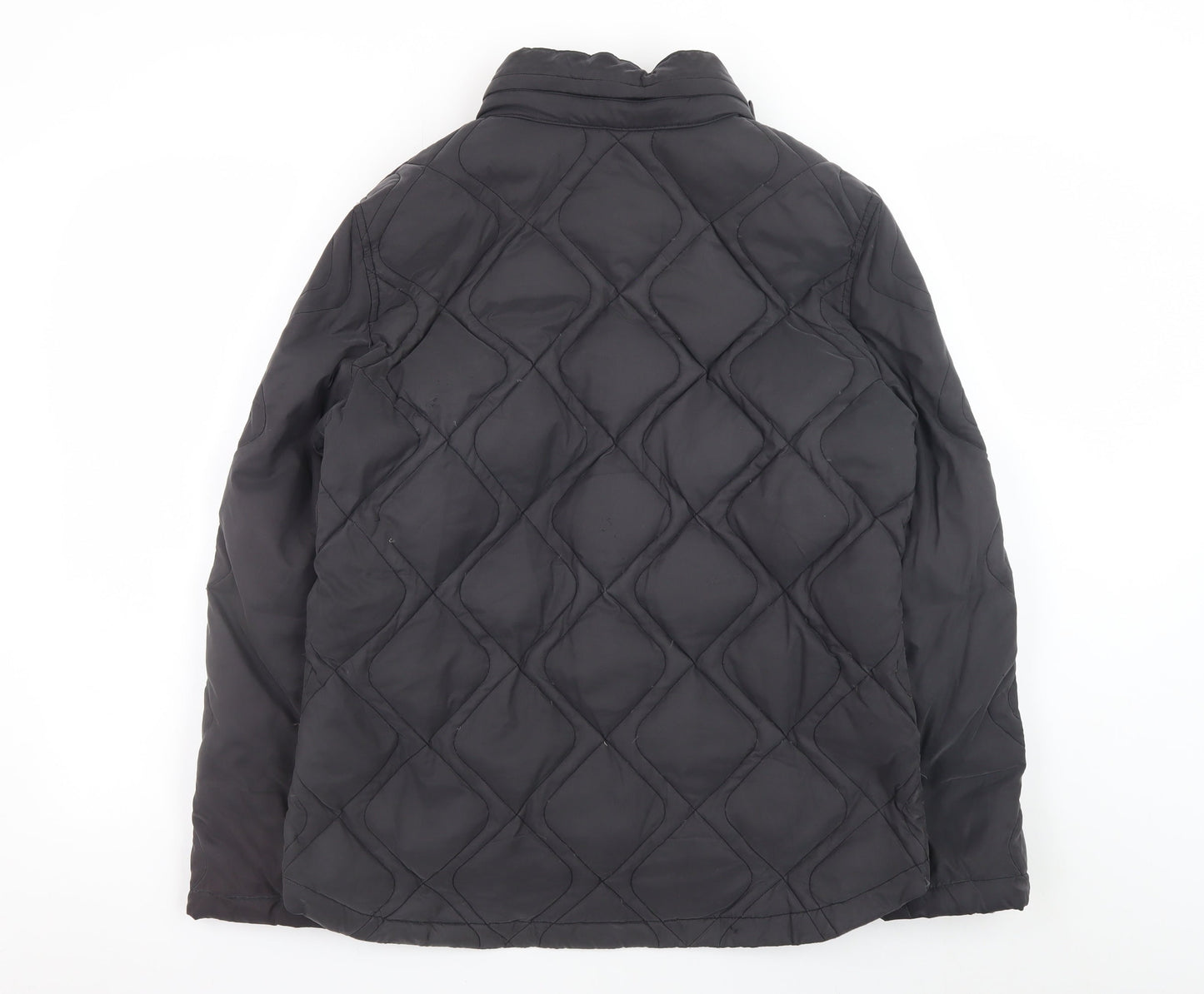 Womens UK Size 12 NEXT Black Quilted Coat