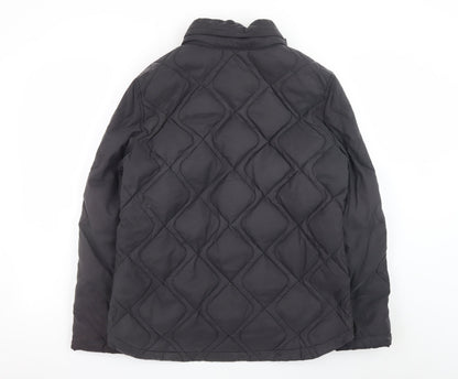 Womens UK Size 12 NEXT Black Quilted Coat