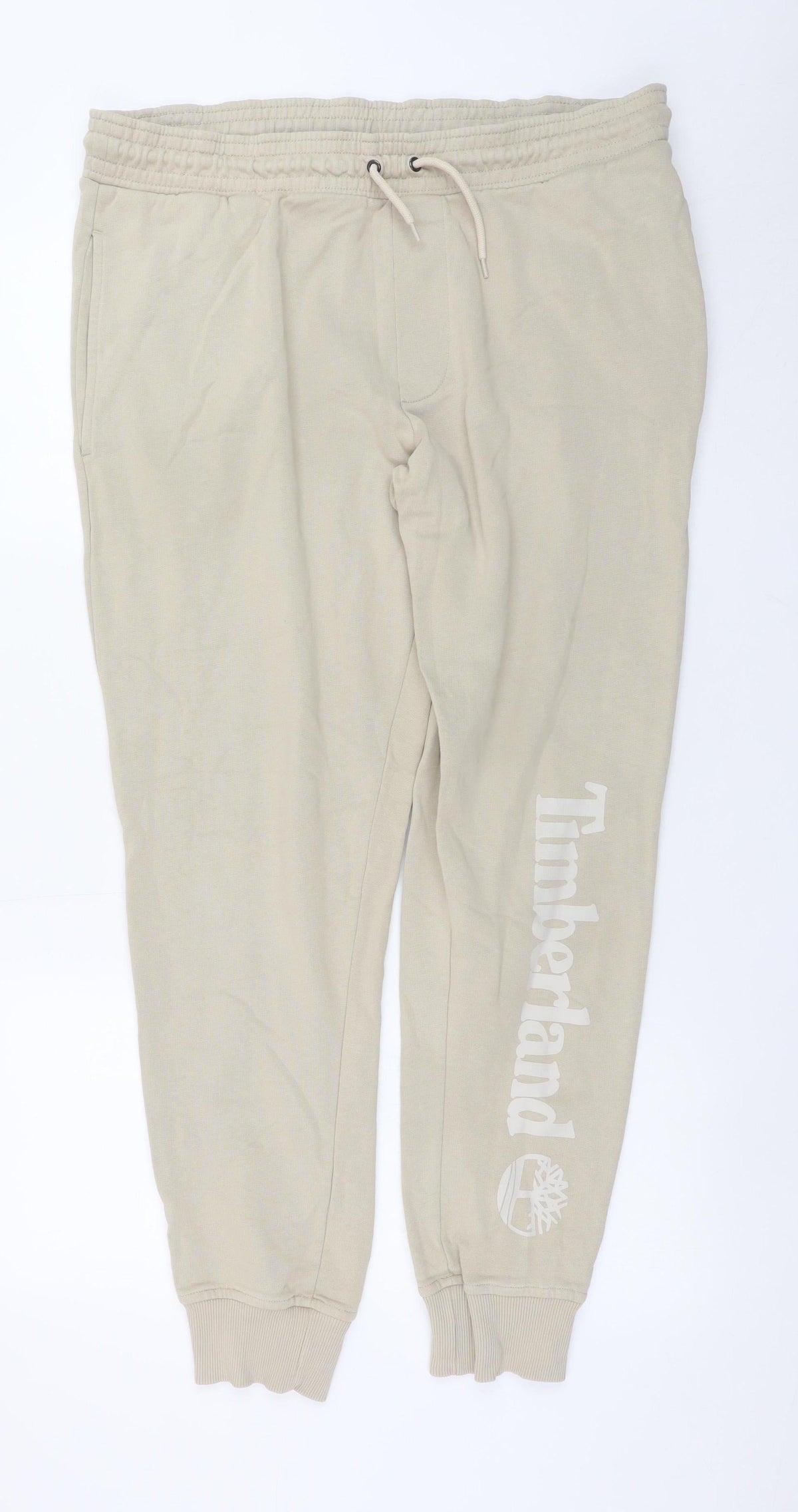 Mens UK Size L Timberland Regular Fit Jogger Beige Trousers