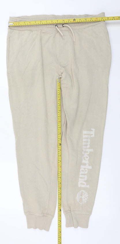 Mens UK Size L Timberland Regular Fit Jogger Beige Trousers