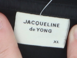 Womens UK Size XL Jacqueline de Yong Black Overcoat
