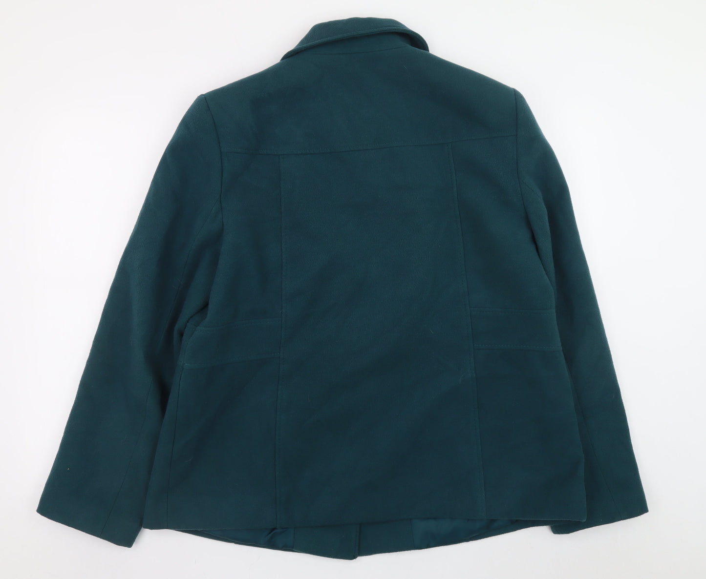 BHS Womens Teal Green Size 16 Lined Button Jacket Classic Style