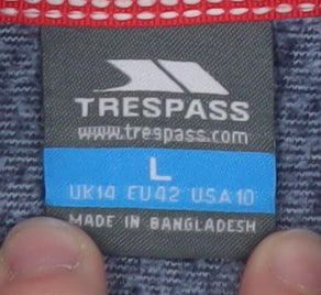 Mens UK Size L Trespass Blue Pullover Sweatshirt