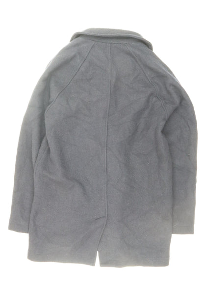 Albam Utility Women's Black Wool Blend Mid-Length Overcoat M