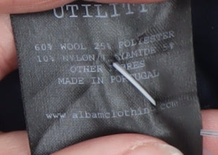 Albam Utility Women's Black Wool Blend Mid-Length Overcoat M