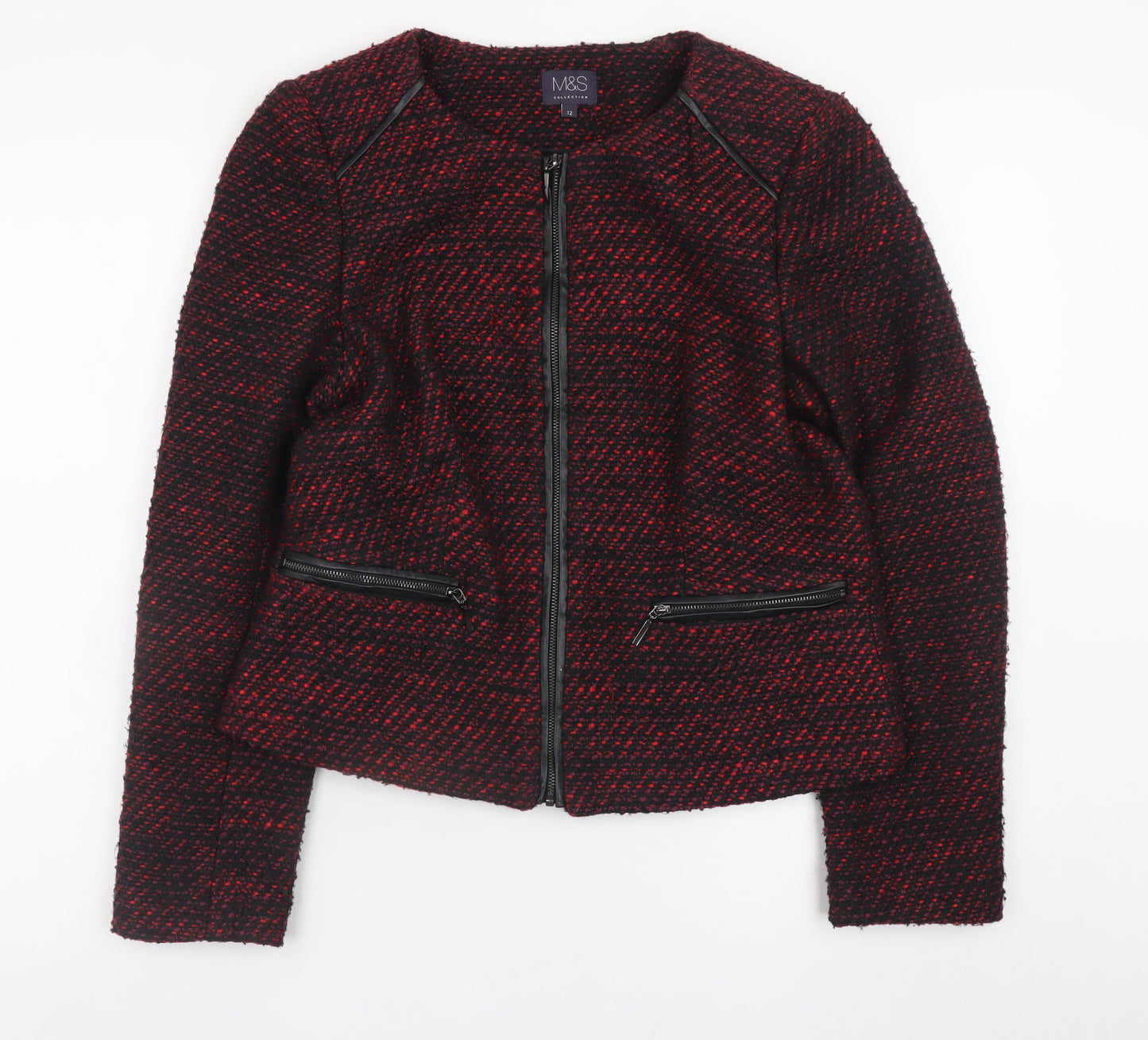 Womens UK Size 12 Marks and Spencer Red Basic Jacket