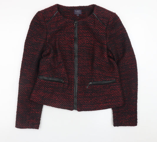 Womens UK Size 12 Marks and Spencer Red Basic Jacket