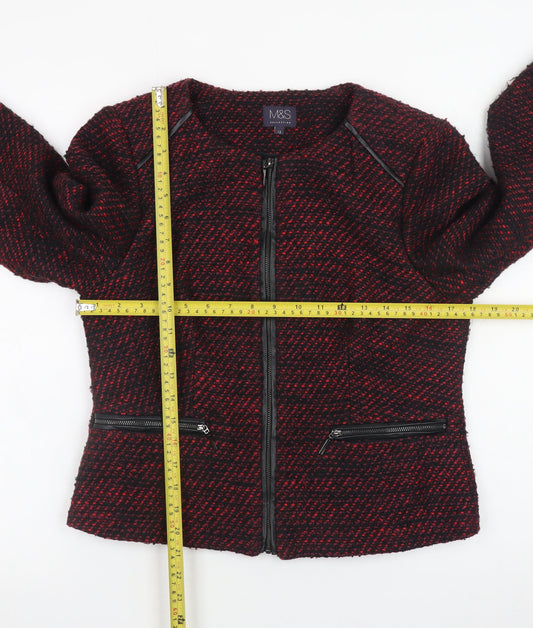 Womens UK Size 12 Marks and Spencer Red Basic Jacket