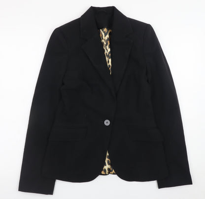 Dorothy Perkins Women’s Black Blazer Size 10 Regular Fit Lined Work Jacket