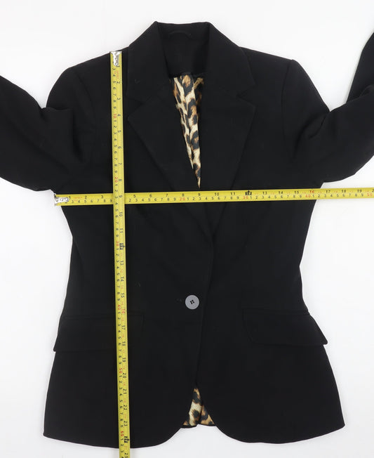 Dorothy Perkins Women’s Black Blazer Size 10 Regular Fit Lined Work Jacket