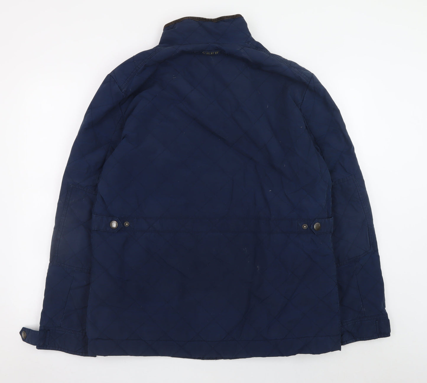 Crew Clothing Co. Men's Blue Quilted Mid-Length Jacket L