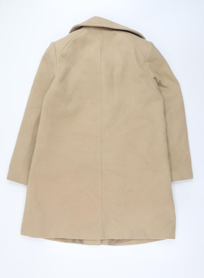 Womens UK Size 16 Debenhams Beige Overcoat