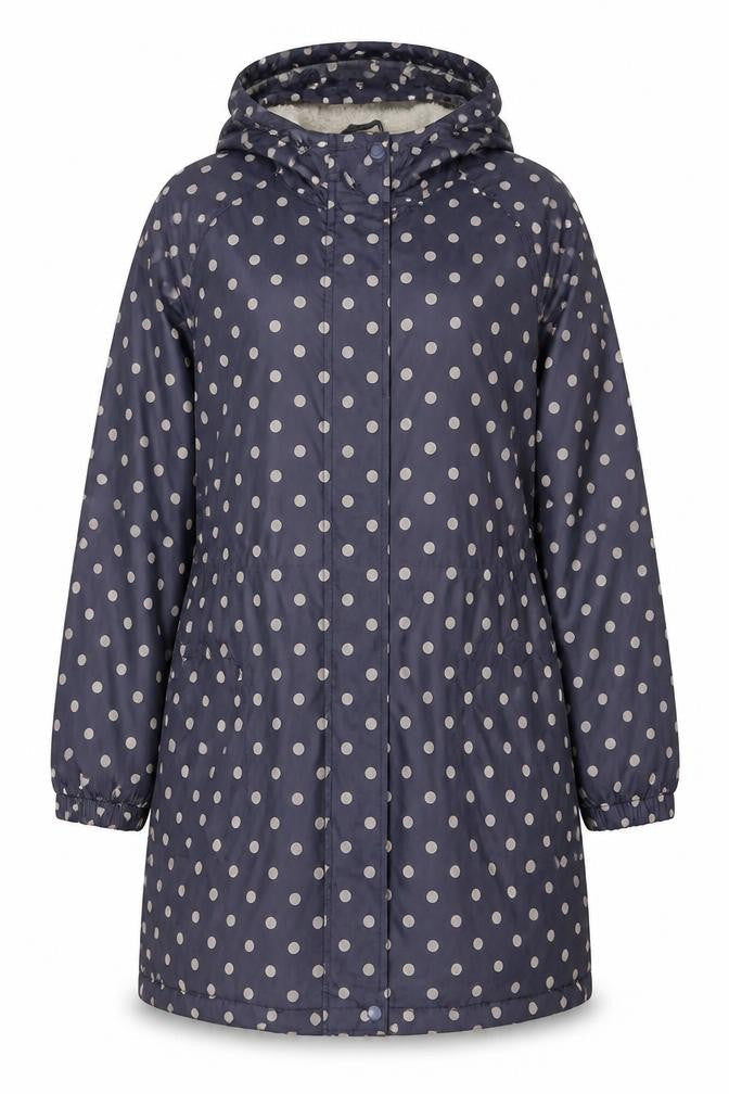 Womens UK Size 16 Cotton Traders Blue Rain Coat